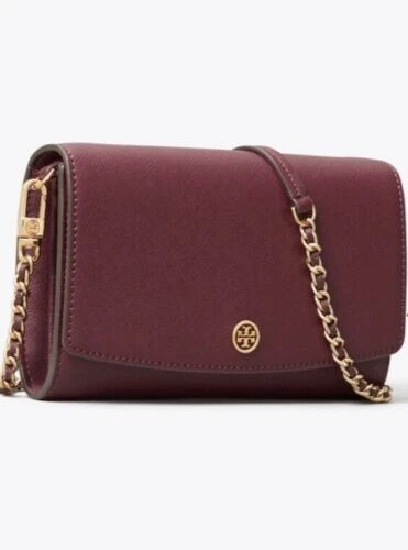 NUOVA borsa a tracolla portafoglio catena Tory Burch Robinson borsa in porto