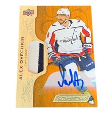 Alex Ovechkin Auto Patch 8/15 Jersey # Autograph 2018 Upper Deck Engrained logo