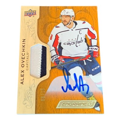 Alex Ovechkin Auto Patch 8/15 Jersey # Autograph 2018 Upper Deck Engrained logo
