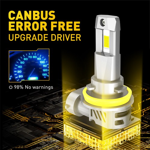 4Pcs H11 H8 H9 Headlight LED Hi/Lo Beam 30000LM White 6500K CANbus Error Free - Picture 2 of 12