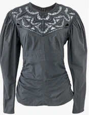 WOW! New Tags Isabel Marant "Tayma" faded black top sz 34 US 2 $1115