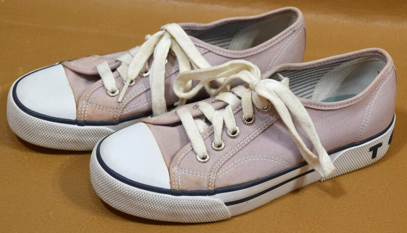 De Colección Tommy Hilfiger Lila Tenis Zapatos Con Cordones Y2K Años 90 Talla 7.5M Logo Foto 2 de 4