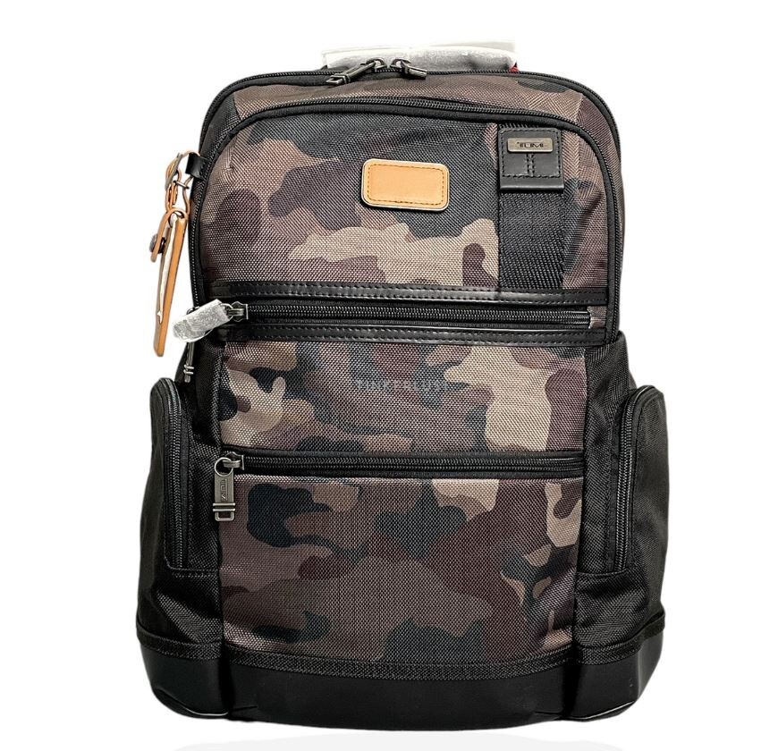 NWT TUMI Parrish Laptop Backpack Ballistic Nylon Leather Khaki Camo eBay