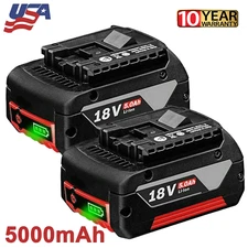 2X 18V 5.0Ah For BOSCH BAT609 18V CORE High Performance Battery BAT618 Li-ion US