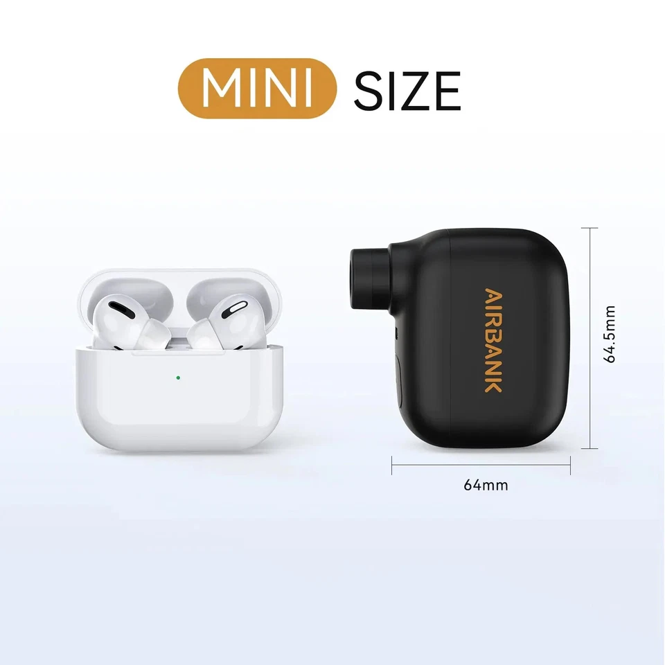 Mini Portable Bicycle Pump Rechargeable Air Inflator 100PSI 5V Bike Accessories - Image 3 of 4