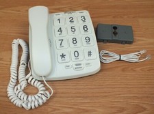 Genuine Emerson EM300 Big Button White Desk Wired Telephone w/ Speaker Phone