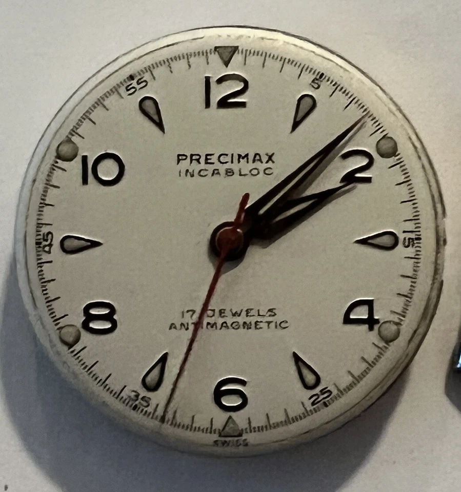 PRECIMAX INCABLOC 17 JEWEL ANTIMAGNETIC SWISS WATCH WATER PROTECTED WORKS GREAT! - Image 2 of 4