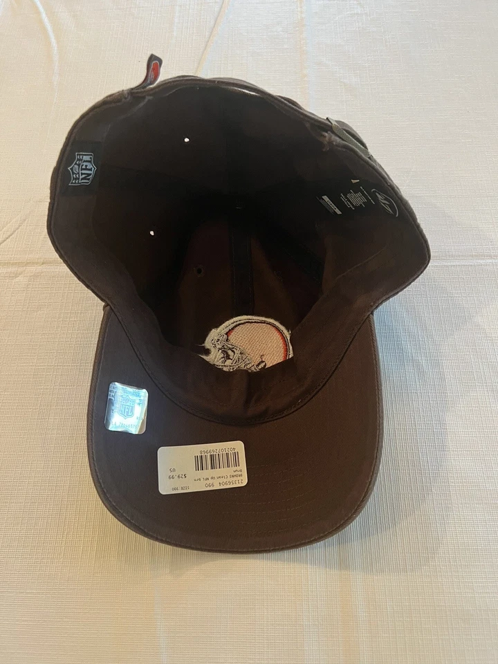 '47 Marca NFL Cleveland Browns Limpieza Ajustable Correa Gorra Papá NUEVO Foto 4 de 4