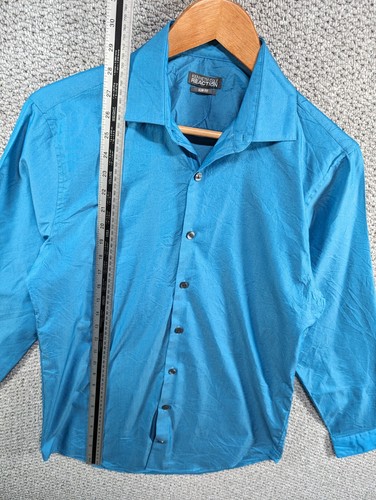 Kenneth Cole Reaction Herren schmale Passform blau Kleid Spread Kragen Knopf Shirt 15 M - Bild 10 von 14