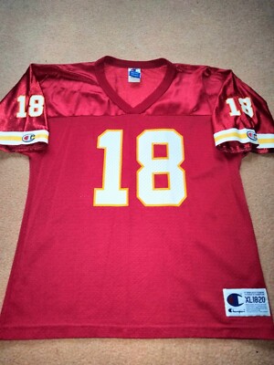 Kansas City Chiefs Rarität ! NFL Trikot  XL 18/20 #18 Grbac Champion Made in USA