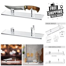 2 Pcs Elegant Acrylic Knife Stands - Ideal for Fixed Blade Display & Decor