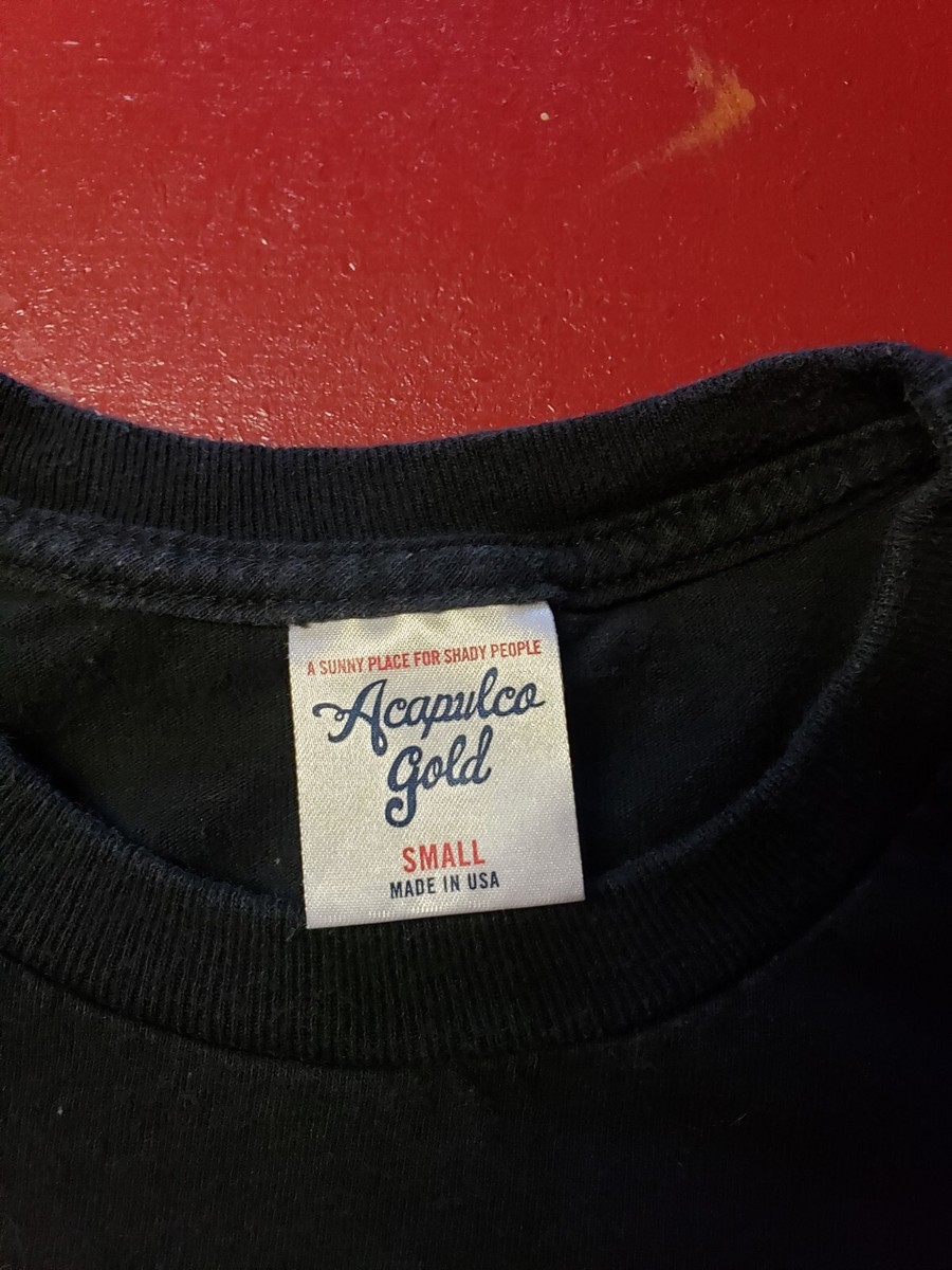 Vintage Acapulco Gold T-Shirt Blk S Made In U.S.A. 100% Cotton