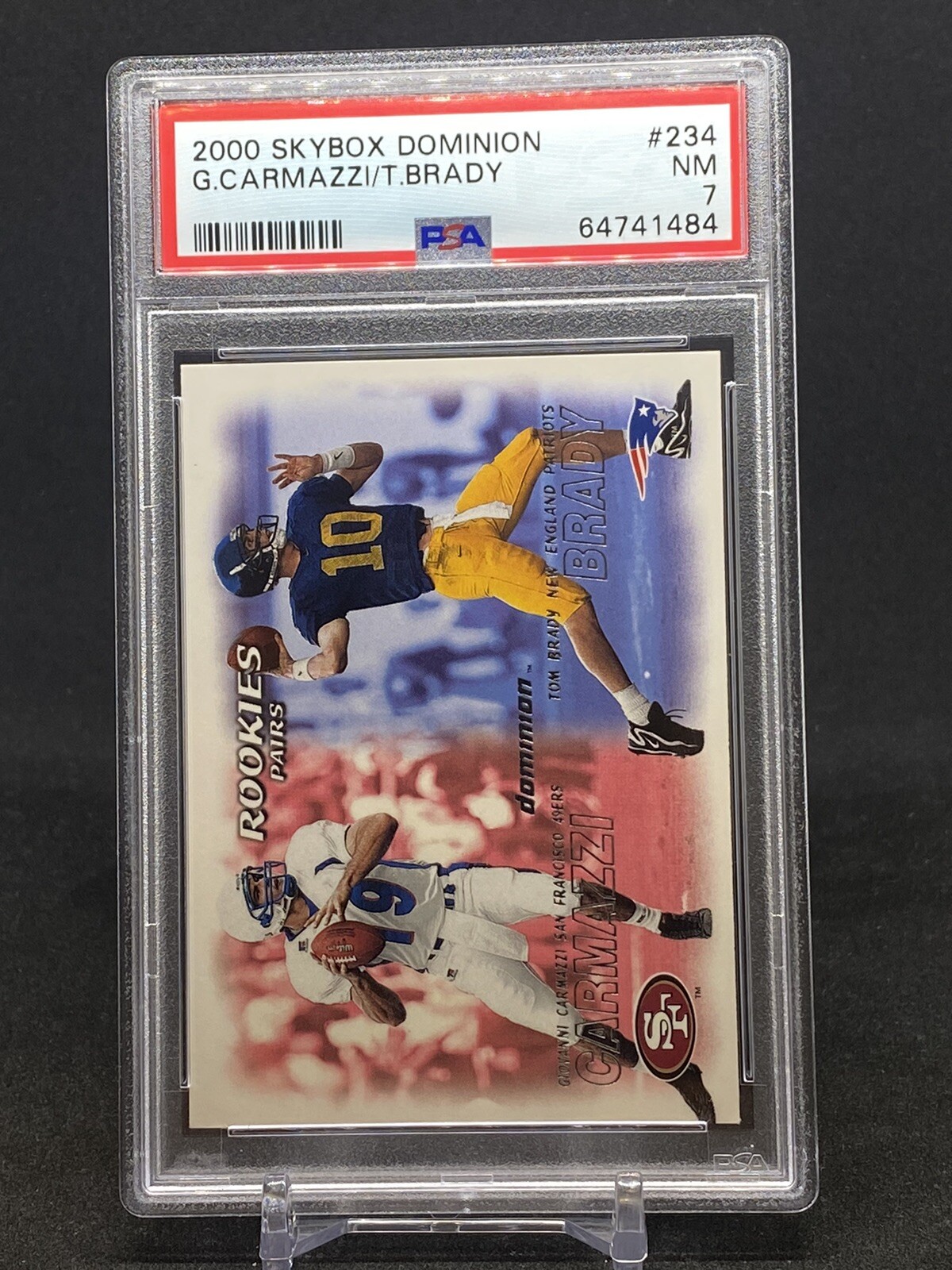 Tom "The GOAT" Brady 2000 Skybox Dominion Rookie Card #234 - PSA 7