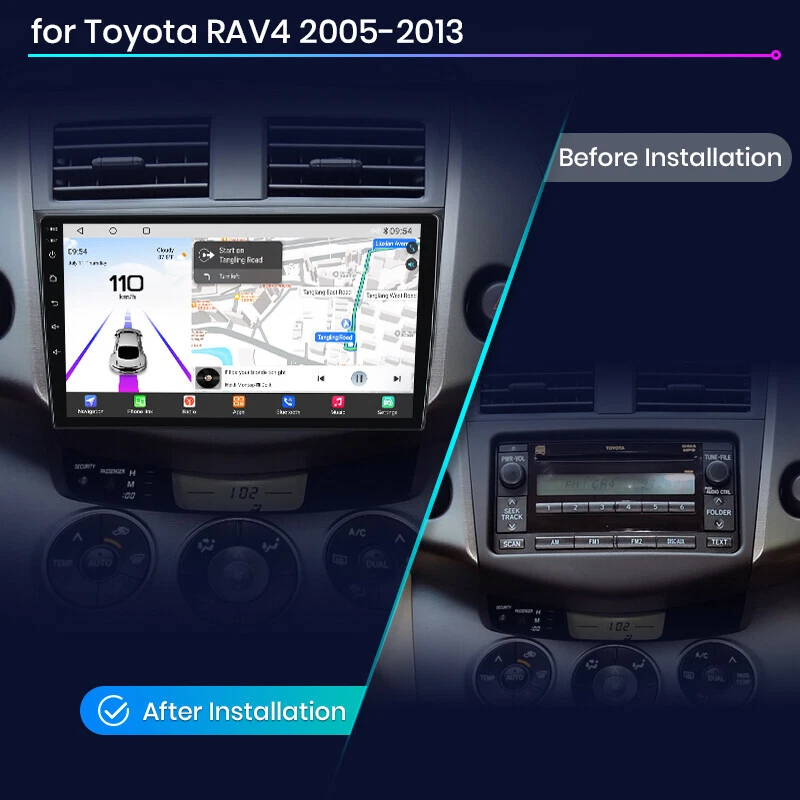 DAB+ 4+64G Für Toyota RAV4 2005-2013 Autoradio Android 13 Apple Carplay GPS Navi - Bild 3 von 4