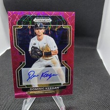 Dominic Keegan 2022 Prizm Draft Picks pink SP Card No. PDP134 RAYS Vanderbilt 