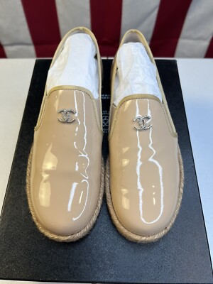 Chanel Mocassins Loafers, Beige, Size 6 Women s, EU size 36.
