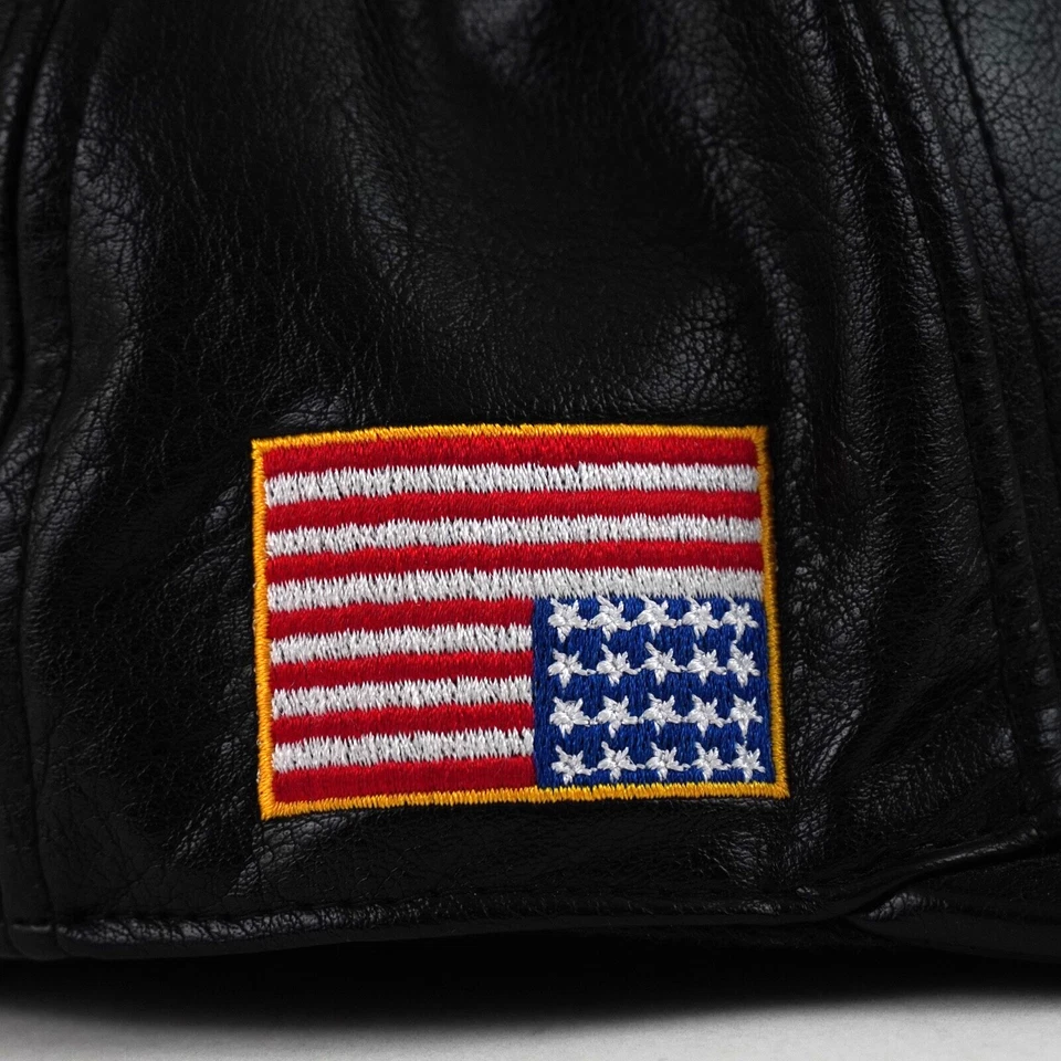 FTP Leather Logo Fitted Hat Size 7 Black Rare Streetwear Cap USA - Image 4 of 4