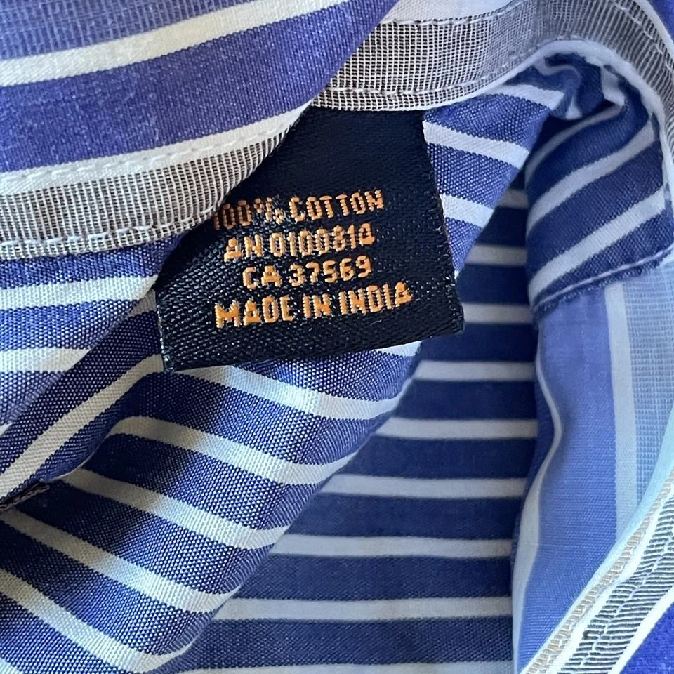 Ben Sherman Shirt 3 L Multi Striped 60s Retro Mod Casual Bright Long Sleeve UK - Image 4 of 4