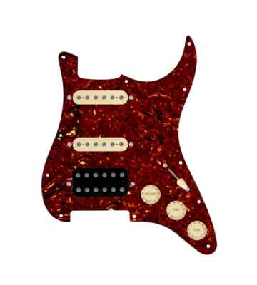 920D HSS Cool Kid Humbucker & Texas Grit Loaded Tortoise Pickguard for Strat