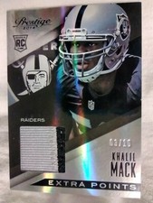 KHALIL MACK RC 2014 Panini Prestige Rookie Jumbo Patches Extra Point Black #/10