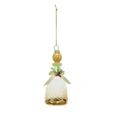 Creative Co-op Gold Decanter Glass Ornament Bauble