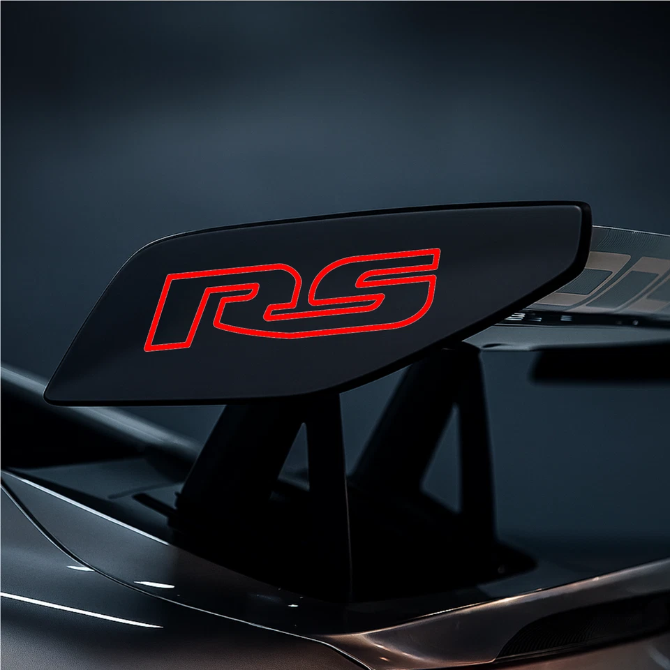 Calcomanía RS Porsche Wing - logotipo de vinilo premium para alerones GT3/GT2/911 Foto 2 de 4