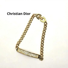 Christian Dior Gold Rhinestone Bracelet in Excellent Condition