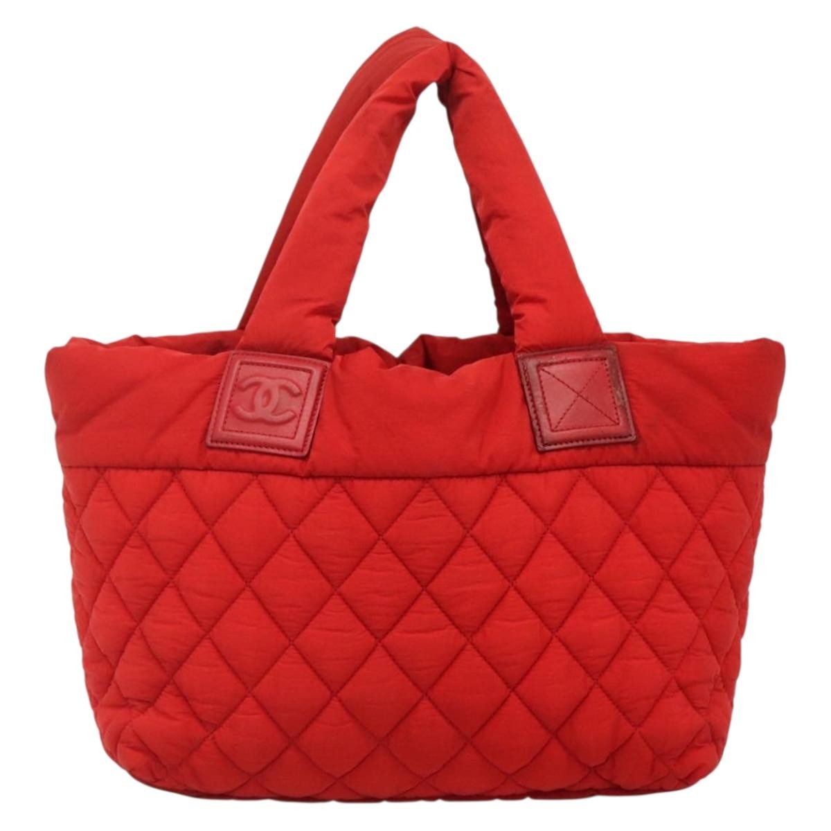 Chanel Coco Cocoon Reversible Tote Quilted Nylon Red Tote Bag | eBay