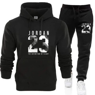 Men's Tracksuit Hoodie and Pants Jogging Bottoms 2Pcs Sweatpants Sportswear Set