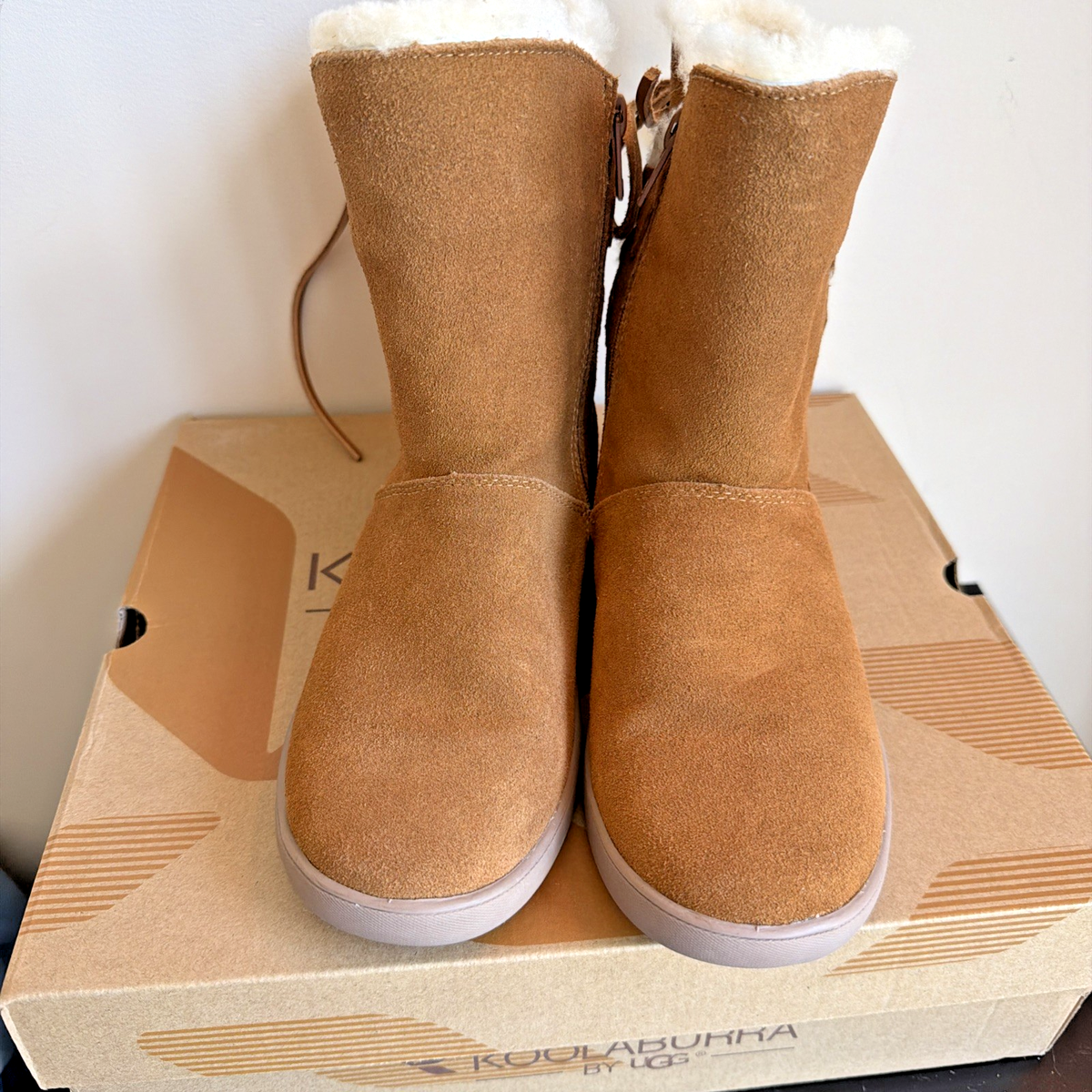 Womens UGG Koolaburra Boots Shazi Short Shearling Mid Calf 1019361