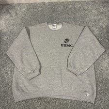 Russell USMC United States Marine Corps Training Gray Sweatshirt Size XL