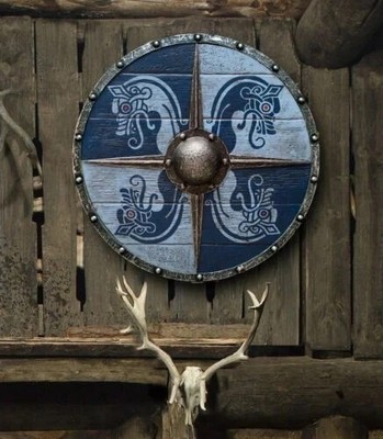 24'' Nautical Ship Viking Shield Battleworn Viking Shield Larp Cosplay Costume