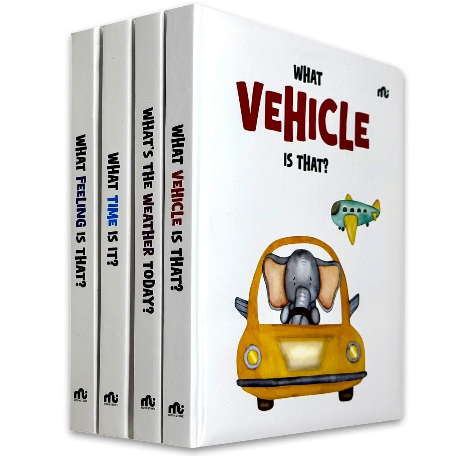 My First Learning 4 Books Collection Set by Moonstone Vehicles, Weather, Time