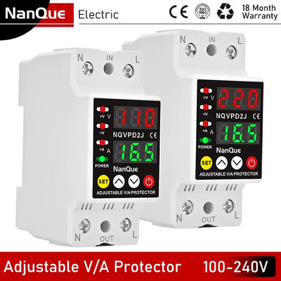 Adjustable Voltage Current Protector 110/120/127/220/240V 80-300V Universal AC D