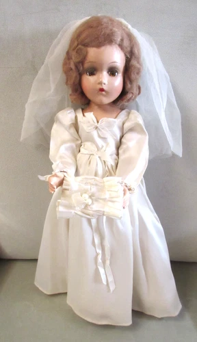 MADAME ALEXANDER Wendy Ann Composition Bride Doll 18" All Original