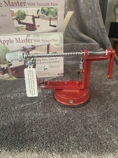 Norpro Apple Master Peeler Parer Slicer & Corer w Blade 866R Vacuum Base