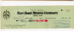 1946. New Park Mining Company   Keetley, Utah. Submerged