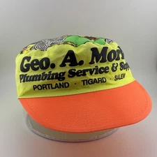 Vintage Plumbing Service Portland Oregon Painters Cap Hat 80s 90s Skater