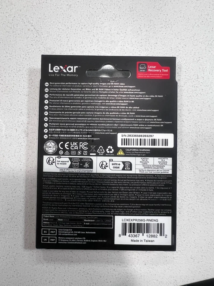 256GB 专业 CFexpress B 型存储卡黄金系列,高达 1750MB/s R... — 第 3/4 张图片