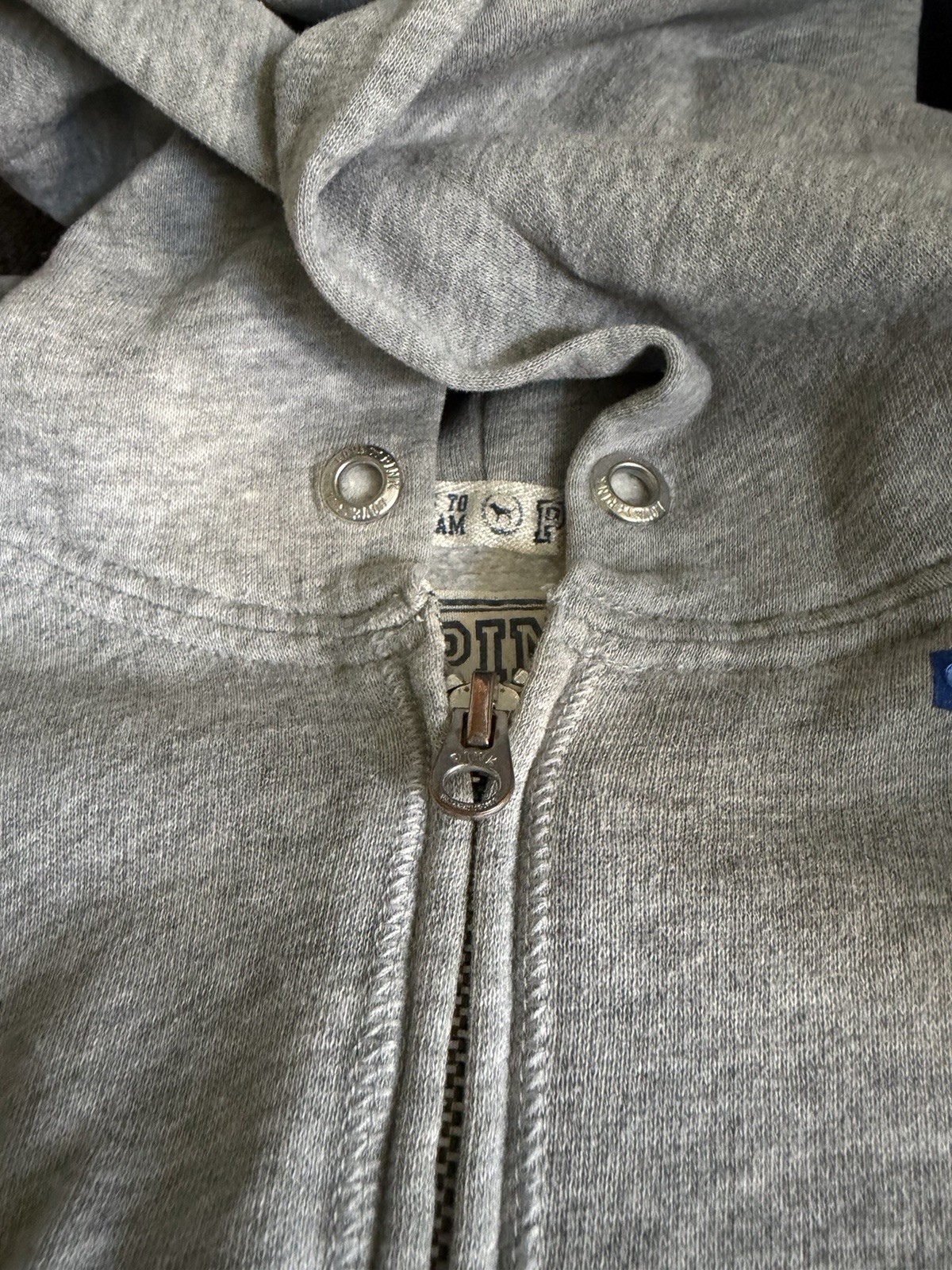 PINK Victoria’s Secret LA Dodgers Hoodie Bling Sequin MLB Gray Women’s L RARE image 5