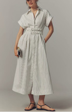 Anthropologie The Tobie Shirt Dress by Exquise: Double Buckle Edition