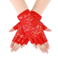 Mitten Lace Gloves Dance Gloves Mesh Mitten Half Finger Fishnet Gloves