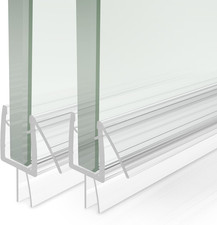 2-Pack Shower Door Bottom Seal 39 Ultra Clear Frameless Glass Door Strip