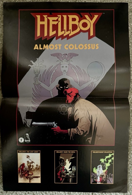 HELLBOY Almost Colossus mignola Art Poster dark horse extra VTG 1997 11" x 17"