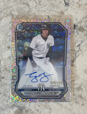 Topps 2026 Bowman Chrome George Lombard Jr #CPA-GL Auto /299 Yankees Minidiamond