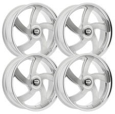 Set-4 Dazz Bussin 24x9 5x4.75 Silver Chrome 0mm Wheels Rims 24 Inch