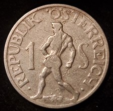 1 SCHILLING AUSTRIA 1946 Sower Coin