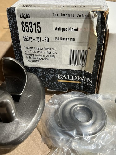 Baldwin 85315-151-FD Dummy Door Lever Set Logan NEW Antique Nickel Finish - Picture 5 of 5