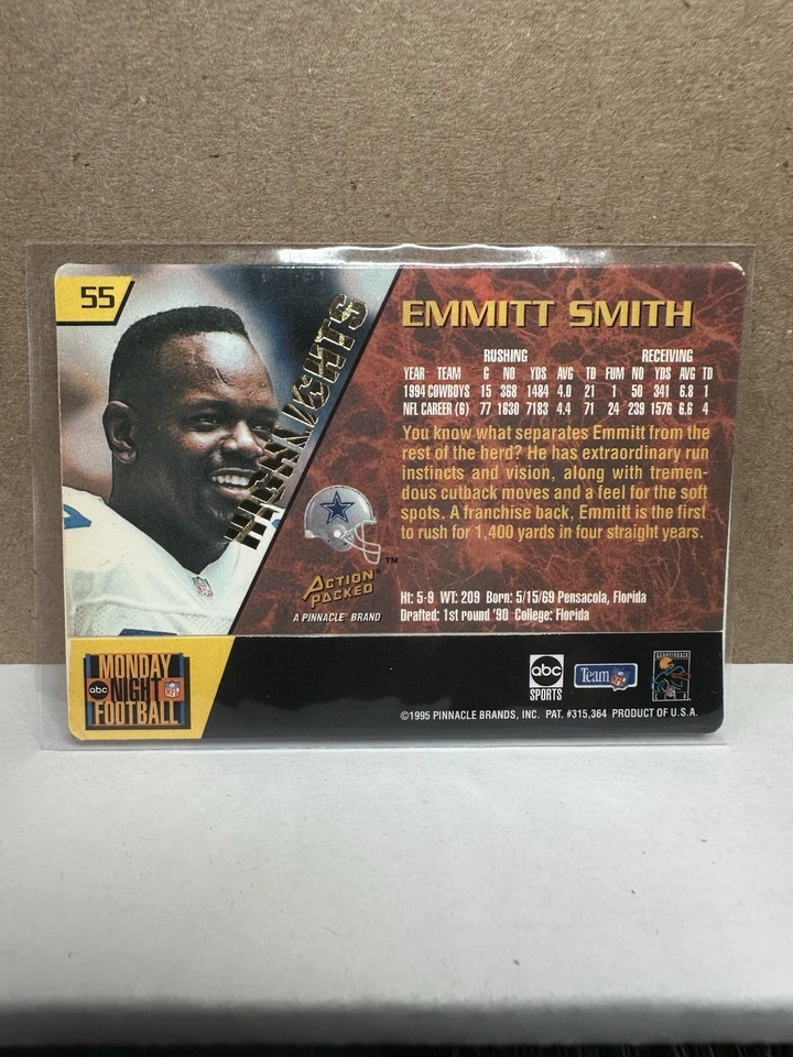 1995 action packed monday night football highlights emmitt smith #55 - Image 2 of 2