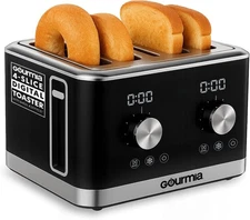 Gourmia 4 Slice Toaster, Double-Sided – Dual Independent Controls